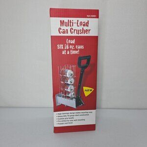 New Multi Load Can Crusher #62951 Load 6 16oz Cans Wall Mount Optional
